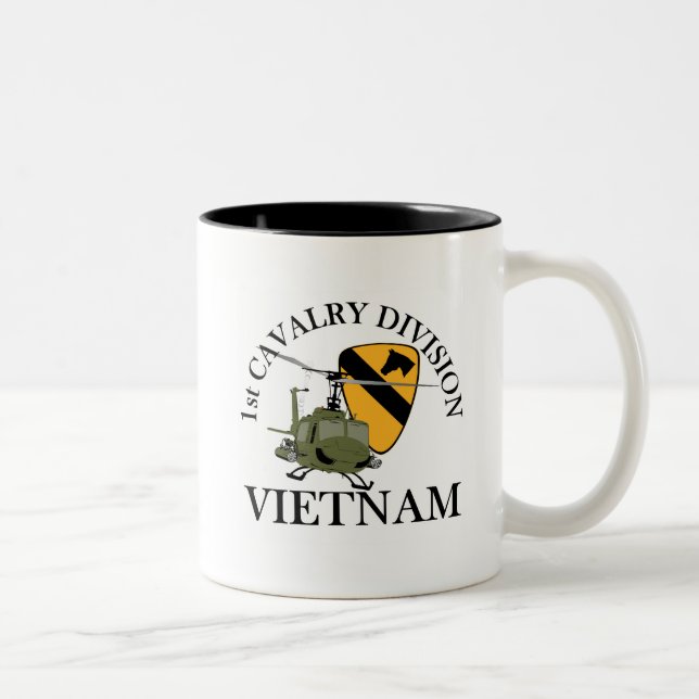Caneca De Café Em Dois Tons ø Veterinário de Cav Vietnam (Direita)