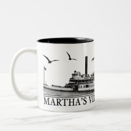 Caneca De Café Em Dois Tons O Vineyard da Martha Steamship Mug