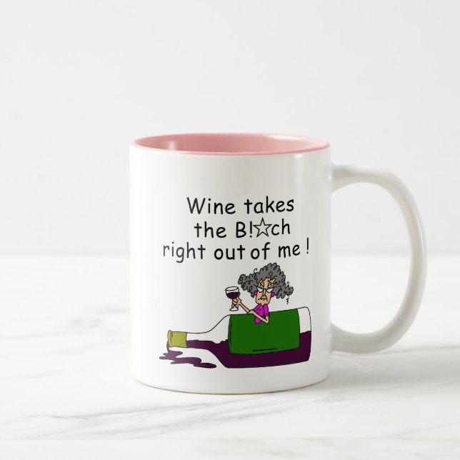 Caneca De Café Em Dois Tons O Vinho Me Derrete (Direita)