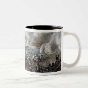 Caneca De Café Em Dois Tons O vôo de Napoleon da batalha de Waterloo