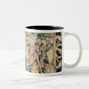 Caneca De Café Em Dois Tons O vôo em Egipto e a adoração de