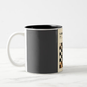 Caneca De Café Em Dois Tons O Xadrez de Defesa da Sicília que abre o Livro da 