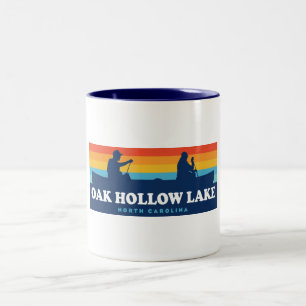 Caneca De Café Em Dois Tons Oak Hollow Lake North Carolina Canoe