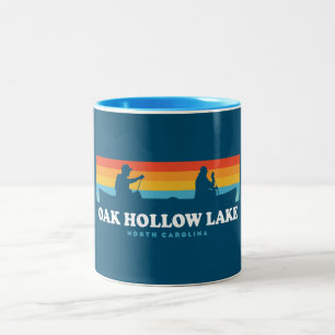Caneca De Café Em Dois Tons Oak Hollow Lake North Carolina Canoe