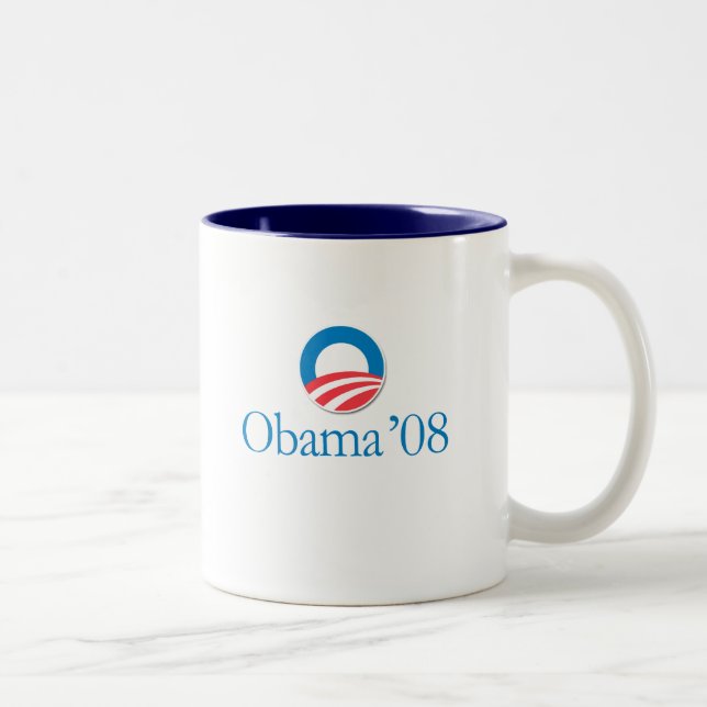 Caneca De Café Em Dois Tons Obama '08 (Direita)