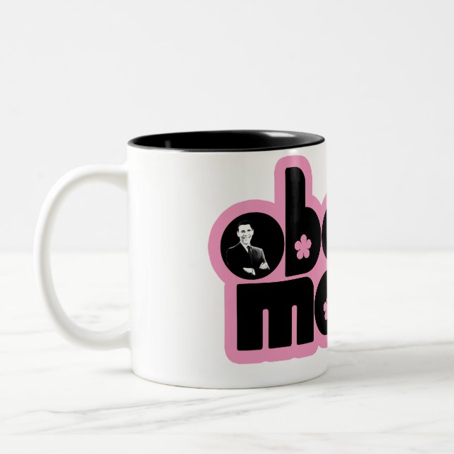Caneca De Café Em Dois Tons obama mama (Esquerda)