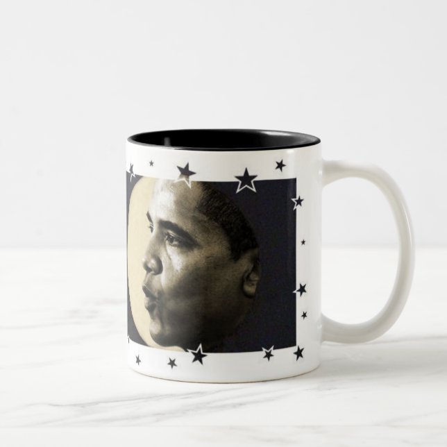 Caneca De Café Em Dois Tons Obama Silvertone Mug (Direita)