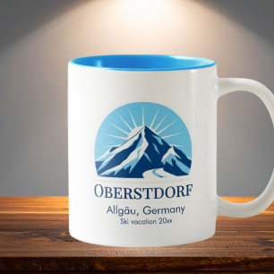 Caneca De Café Em Dois Tons Oberstdorf im Allgäu Alemanha estância de esqui so