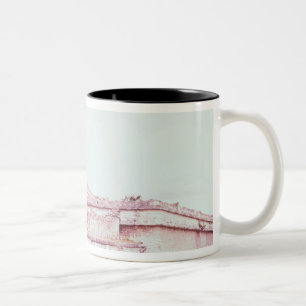 Caneca De Café Em Dois Tons Obervatório maia, c.1050