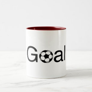 Caneca De Café Em Dois Tons Objetivo do futebol