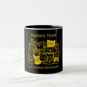 Caneca De Café Em Dois Tons Obrigado à Equipe Corporativa