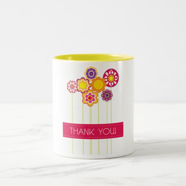 Caneca De Café Em Dois Tons Obrigado agredir (Centro)