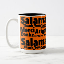 Caneca De Café Em Dois Tons Obrigado De 6 Países Impressão Novelty: Salamat