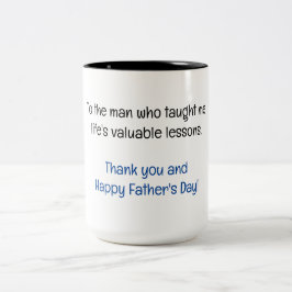 Caneca De Café Em Dois Tons Obrigado e Dia de os pais Feliz