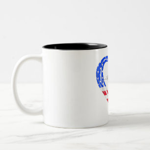 Caneca De Café Em Dois Tons Obrigado pelo seu serviço de bandeira americana