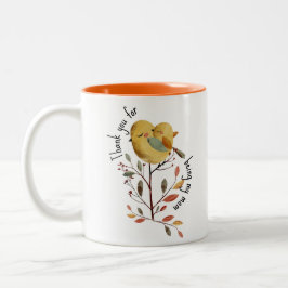 Caneca De Café Em Dois Tons Obrigado por ser o meu Dia de as mães