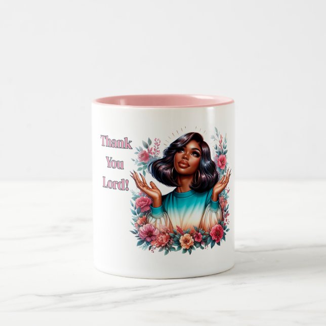 Caneca De Café Em Dois Tons Obrigado Senhor! (Centro)