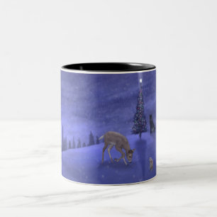 Caneca De Café Em Dois Tons Observação da Noite