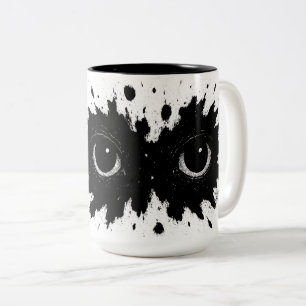 Caneca De Café Em Dois Tons Observador na Tinta: Sigilo da Mancha do Olho