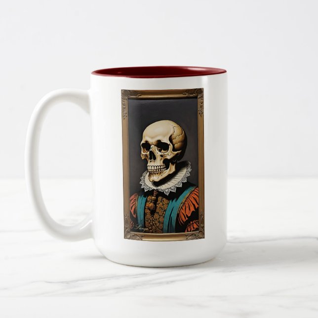 Caneca De Café Em Dois Tons Observando Tinta Seca (Esquerda)