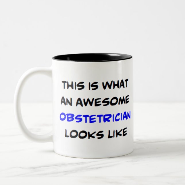Caneca De Café Em Dois Tons obstetra, incrível (Esquerda)