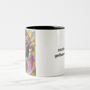 Caneca De Café Em Dois Tons OBTENHA CURVADO! - Cabeça do diamante