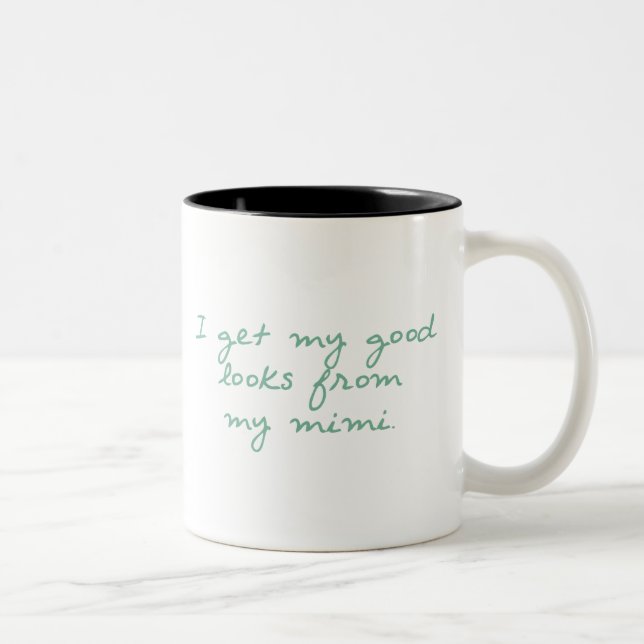 Caneca De Café Em Dois Tons Obtenha meus olhares de Mimi (Direita)