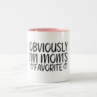 Caneca De Café Em Dois Tons Obviamente eu sou a mãe favorita