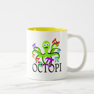 Caneca De Café Em Dois Tons Octopi