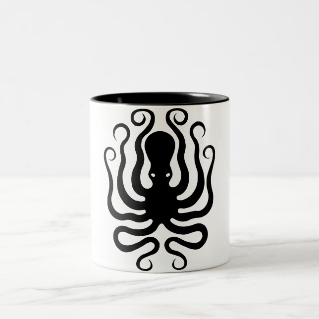 Caneca De Café Em Dois Tons Octopus, alivio grego (Centro)