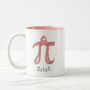 Caneca De Café Em Dois Tons Octopus Pi - Símbolo de Matemática Professor Engra