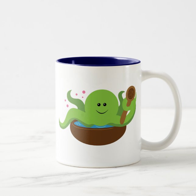Caneca De Café Em Dois Tons Octopus Soup (Direita)