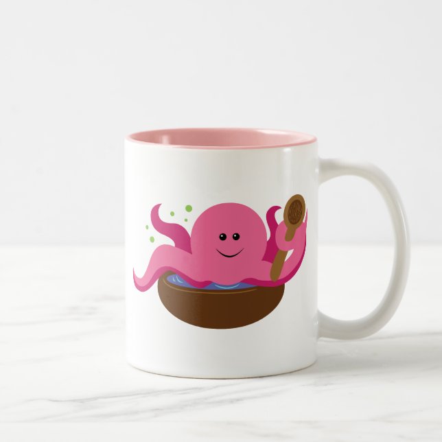 Caneca De Café Em Dois Tons Octopus Soup (Direita)
