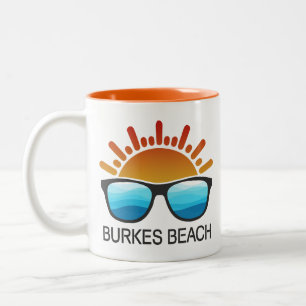 Caneca De Café Em Dois Tons Óculos de Sol Burkes Beach Carolina do Sul