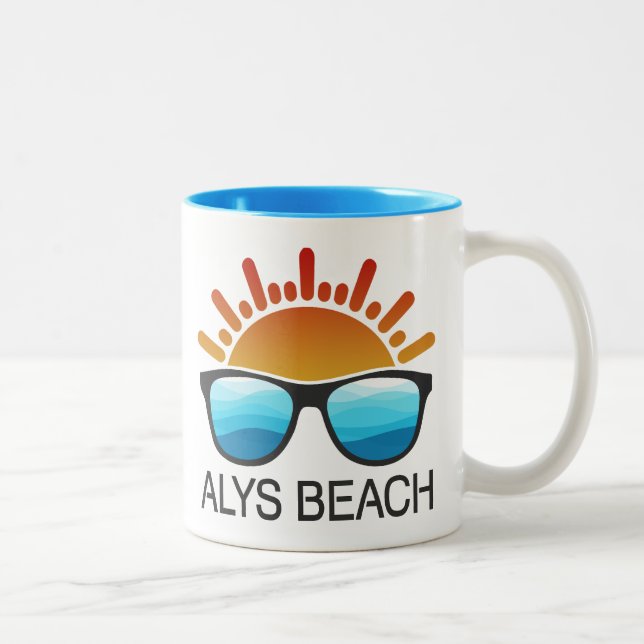 Caneca De Café Em Dois Tons Óculos de Sol de Alys Beach (Direita)