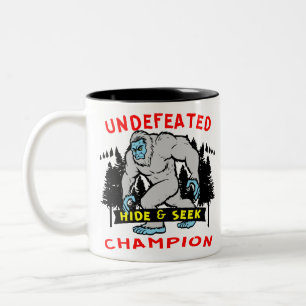 Caneca De Café Em Dois Tons Ocultar e Procurar campeão sem derrota 04 #