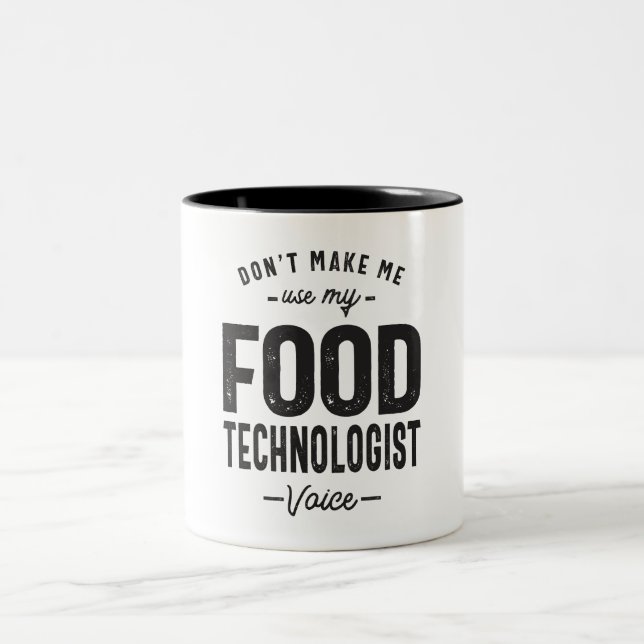 Caneca De Café Em Dois Tons Ocupação de Trabalho Tecnológico comida (Centro)