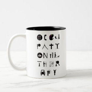 Caneca De Café Em Dois Tons Ocupações