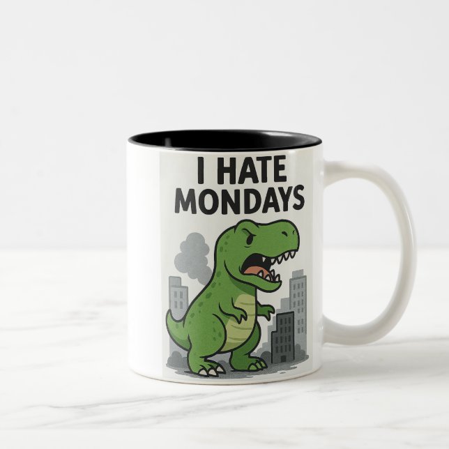 Caneca De Café Em Dois Tons Odeio segundas (Direita)