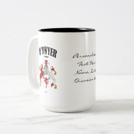 Caneca De Café Em Dois Tons O'Dwyer Family Crest, Tradução e Significado