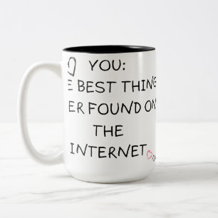 Caneca De Café Em Dois Tons Oferta de Namorando de Internet, Namorando online,