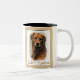 Caneca De Café Em Dois Tons Ofertas de Arte para ouros Retriever