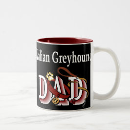 Caneca De Café Em Dois Tons Ofertas de Pai de Greyhound Italiano
