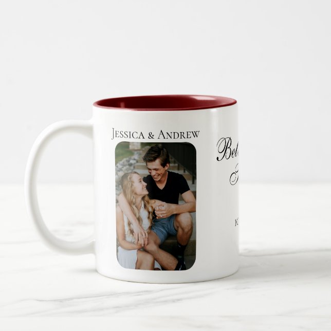 Caneca De Café Em Dois Tons Ofertas personalizadas de aniversário - Casal pers (Esquerda)