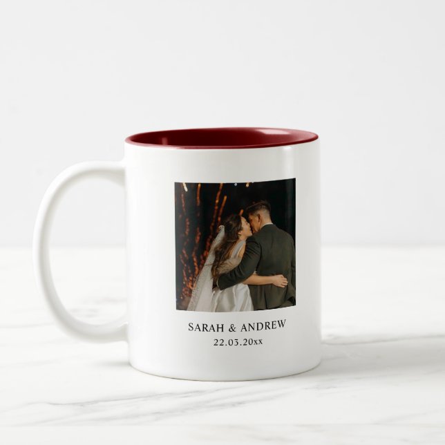 Caneca De Café Em Dois Tons Ofertas personalizadas de aniversário - Casal pers (Esquerda)