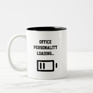 Caneca De Café Em Dois Tons Office Personality Loading... Two-Tone Coffee Mug