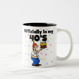 Caneca De Café Em Dois Tons Oficialmente em meu 40s