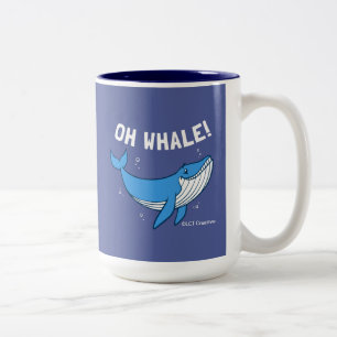 Caneca De Café Em Dois Tons Oh baleia