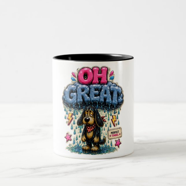 Caneca De Café Em Dois Tons Oh Ótimo Personalizado Divertido Sarcástico (Centro)