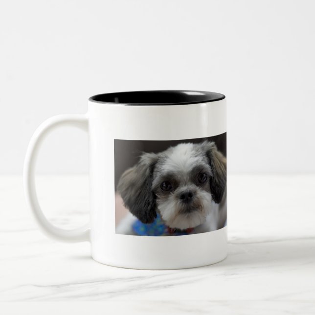 Caneca De Café Em Dois Tons OH SHIH TZU é tempo do café (Esquerda)